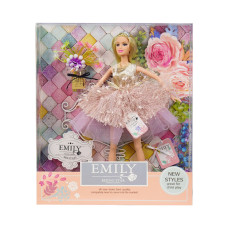 Лялька Emily QJ077B з букетом і аксесуарами    Золотий