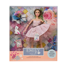 Лялька Emily QJ077B з букетом і аксесуарами    Рожевий