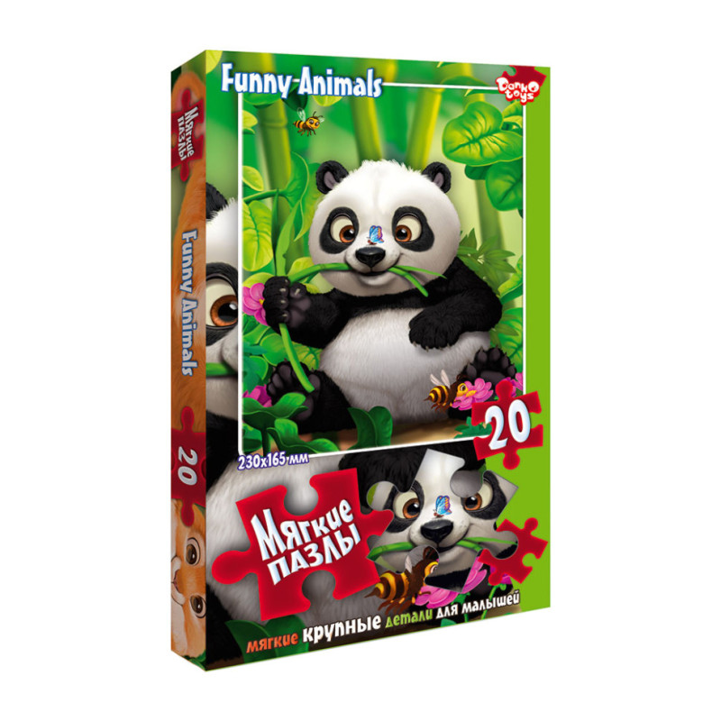 Пазли м'які "Панда" S20-08-14, 20 елементів