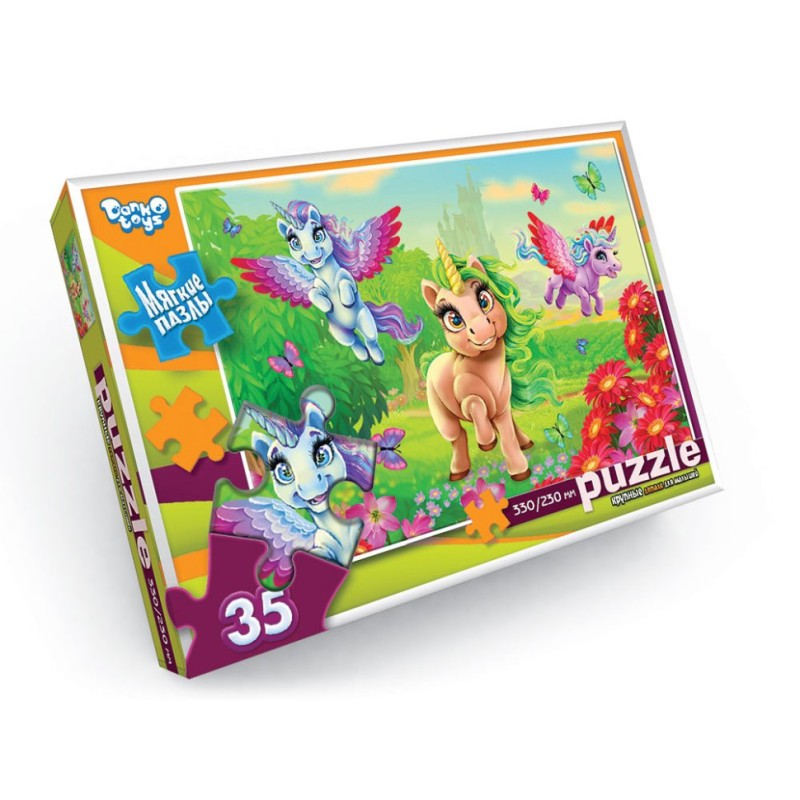 М'які пазли "Єдинороги" S35-10-06, 35 елементів