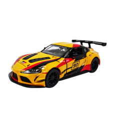 Металлическая машинка Toyota GR Supra Kinsmart KT5421WF инерционная, 1:36 Желтый