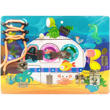 Логическая доска "Бизиборд" 58083 окна, шнуровка