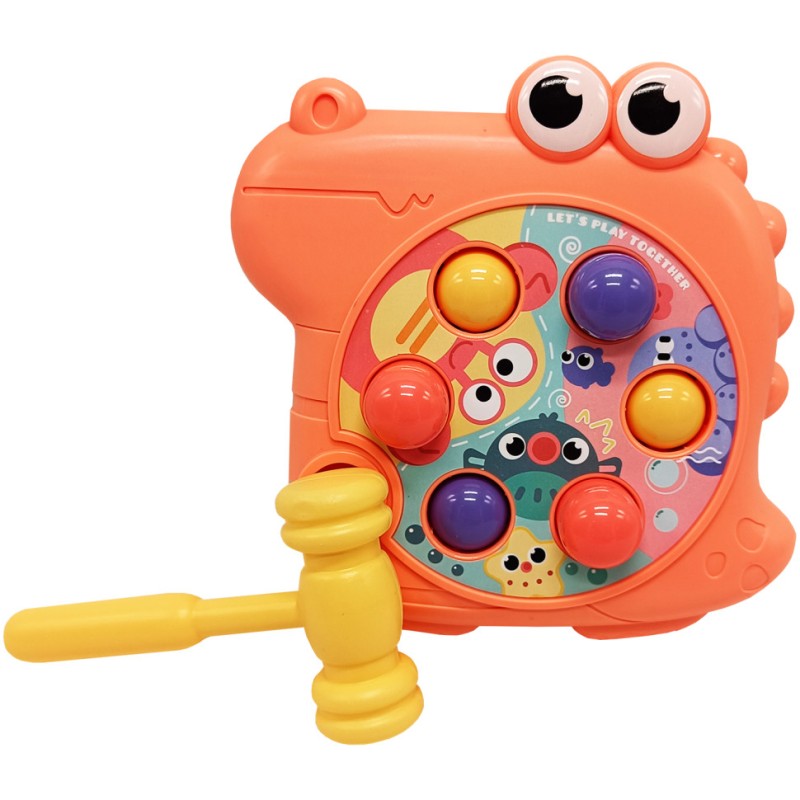 Логіка-стучалка "Крокодил" 668-25 у комплекті молоток Помаранчевий