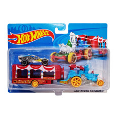 Детский игровой набор машинок T-H708-1(Silver) с трейлером.
