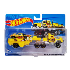 Детский игровой набор машинок T-H708-1(Yellow) с трейлером.