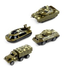 Набор военных машинок 1:64 3313-44 металл-пластик, 4 шт.