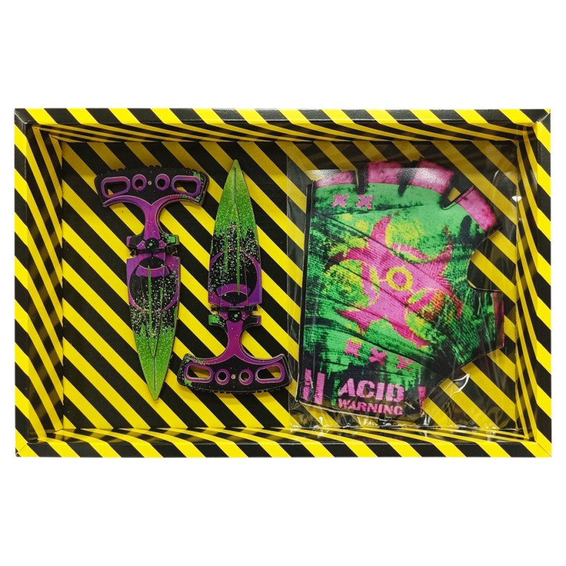 Сувенірні ножі дерев'яні набір BOX "TOXIC daggers" TDAG-B