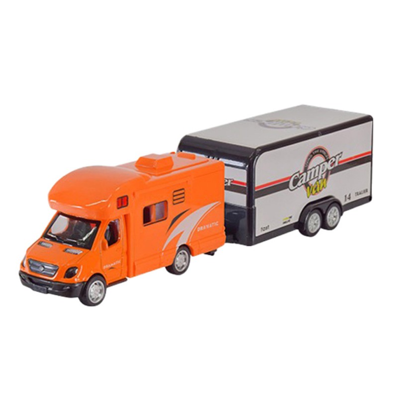 Автодім із причепом АВТОПРОМ AP7454 масштаб 1:50 Помаранчевий