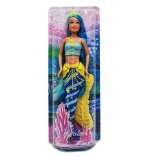 Дитяча лялька Русалонька DEFA 8483 із рухомим хвостом Жовто-блакитна