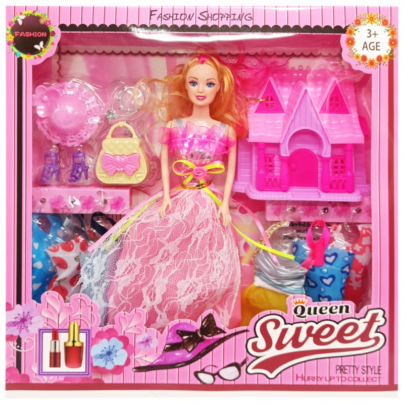 Дитяча лялька з нарядами "Queen Sweet" 313K44(PInk) з аксесуарами