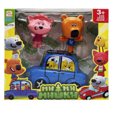 Фигурки героев Енот и Медведь "Ве-Ве-Мишки" Bambi 1719MM-3 с автомобилем