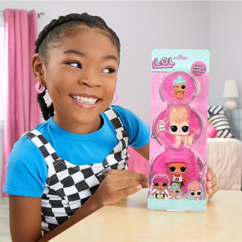 Набір ігрових фігурок Спайки, Кітті, Ліл Дженні 987895 серії «OPP Tot + Pet + Lil Sis»