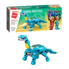Дитячий Конструктор Qman 1414-1-6 трансформер (робот + динозавр) 93 дет  Tanystropheus