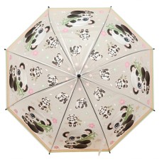 Зонтик детский "Пандочки" MK 5233-1(Black) длина 65,5см, трость 60,5см