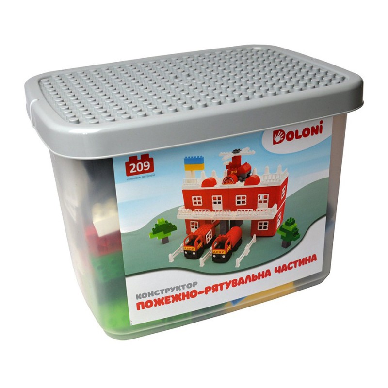 Конструктор "Пожежно-рятувальна частина" 013888/35 в пластиковому боксі 209 деталей