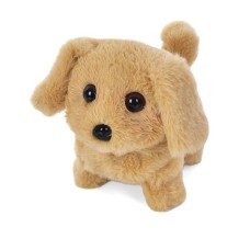 Мягкая интерактивная игрушка «Щенок» MP 2191, 17 см, звук, ходит Бежевый