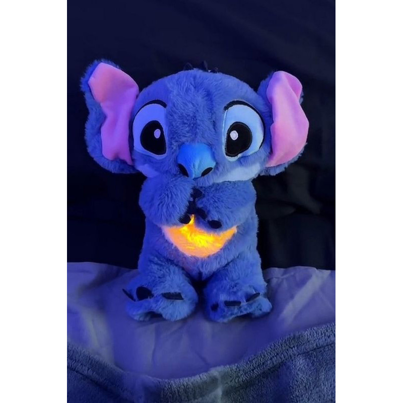 М'яка іграшка-нічник "Стіч" STCH-20(Blue) блакитний, дихаючий, світло та звук