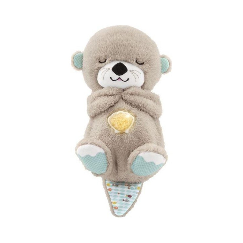 М'яка іграшка-нічник "Дихаюча Видра" 853-1(Grey) дихаючий, звук та світло, сірий