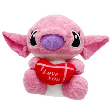 М'яка дитяча іграшка "Стіч з сердечком" STCH-25(Pink) рожевий 25 см