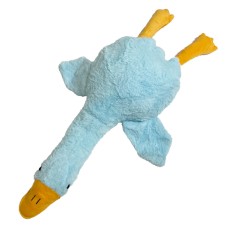 М'яка іграшка подушка "Гусь" GUS-PLD(Blue) з пледом, блакитний 90 см