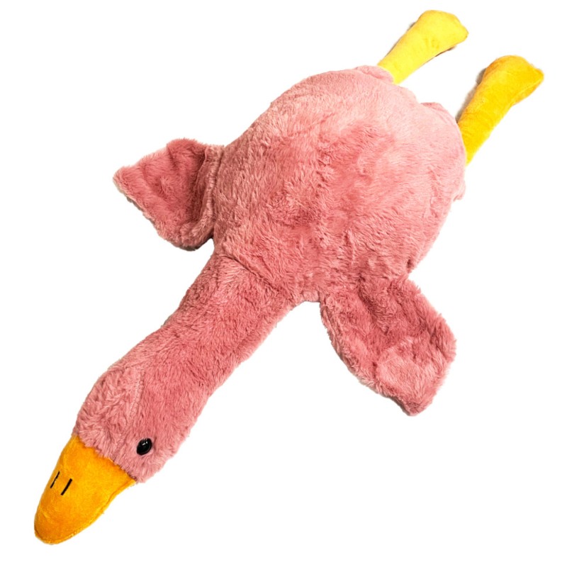 М'яка іграшка подушка "Гусь" GUS-PLD(Pink) з пледом, рожевий 90 см