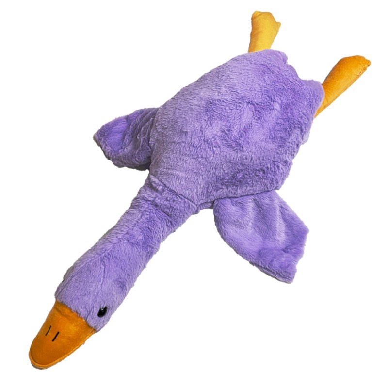 М'яка іграшка подушка "Гусь" GUS-PLD(Violet) з пледом, фіолетовий 90 см