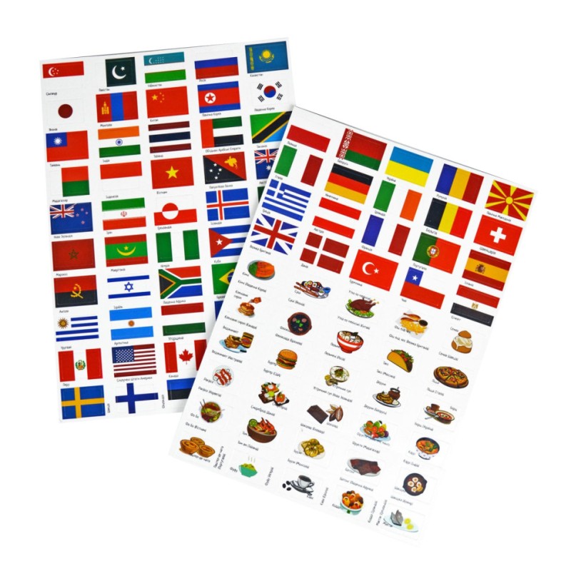 Гра з багаторазовими наклейками "Прапори" Умняшка KP-011