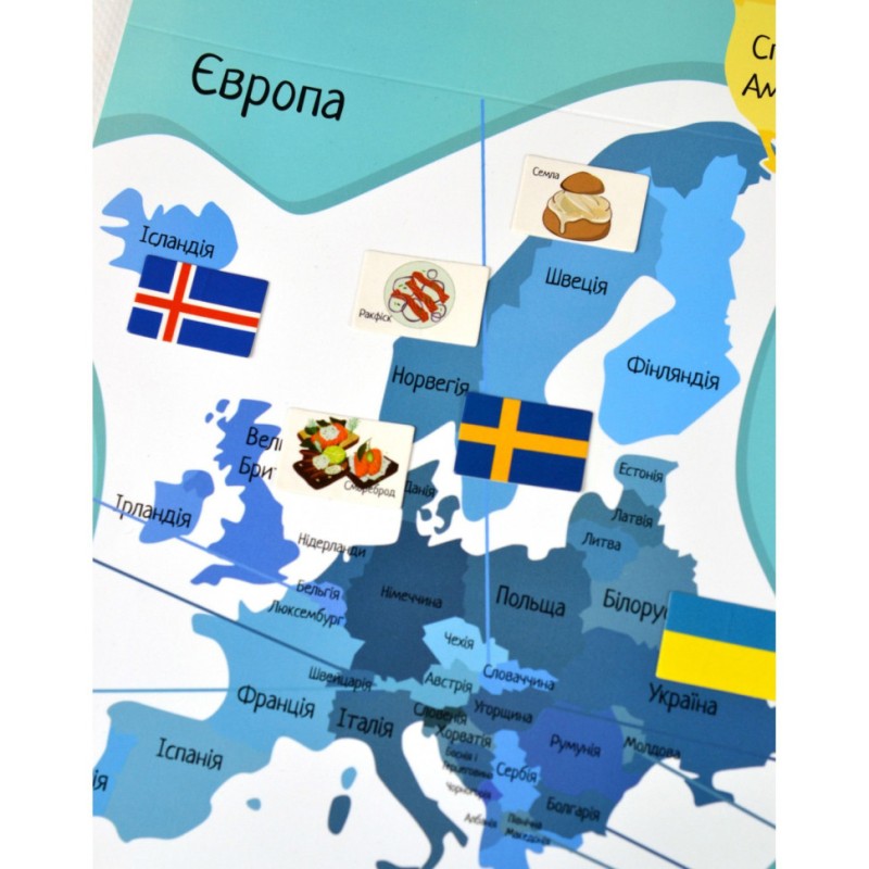 Гра з багаторазовими наклейками "Прапори" Умняшка KP-011