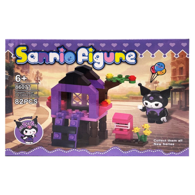 Дитячий ігровий конструктор "Kuromi" 86077-4, 82 деталі