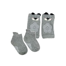 Дитячий набір наколінники і шкарпетки "Ведмідь" MGZ-0649(Grey)