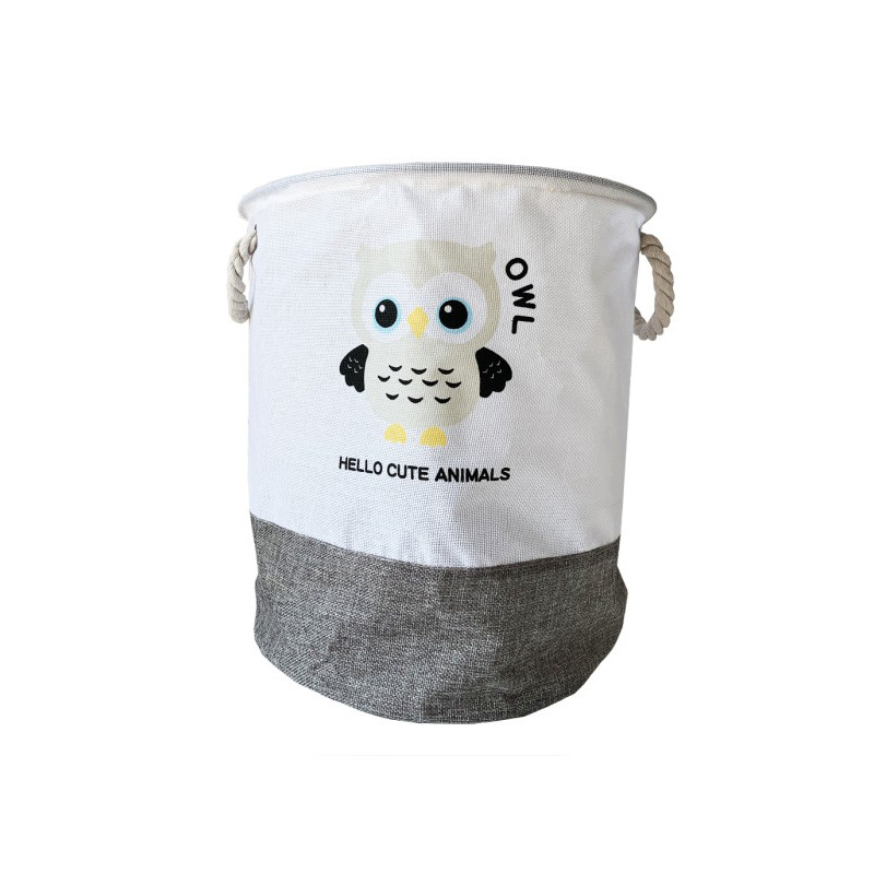 Кошик для іграшок та білизни "Hello cute animals Сова" MGZ-1006(Grey) 35 х 40 см