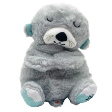 Мягкая игрушка выдра "Сказочные сны" ZB-332(Grey) серый, дышащий, музыка и свет