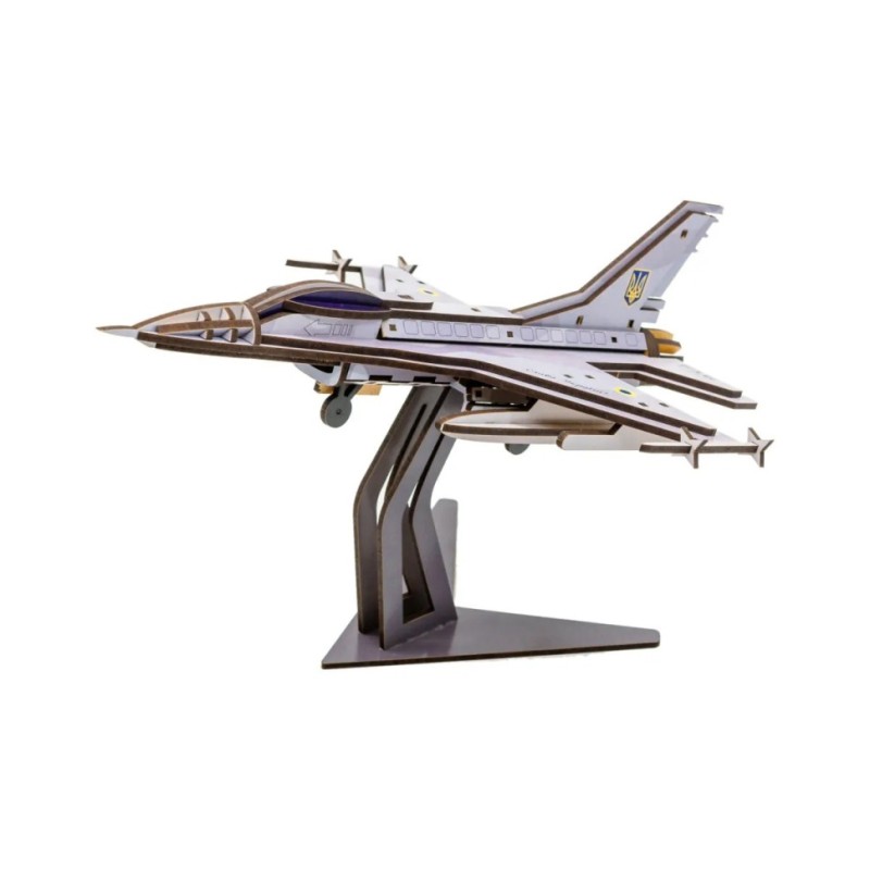 Дерев'яний 3D конструктор "F16" Арт-26913, 79 деталей