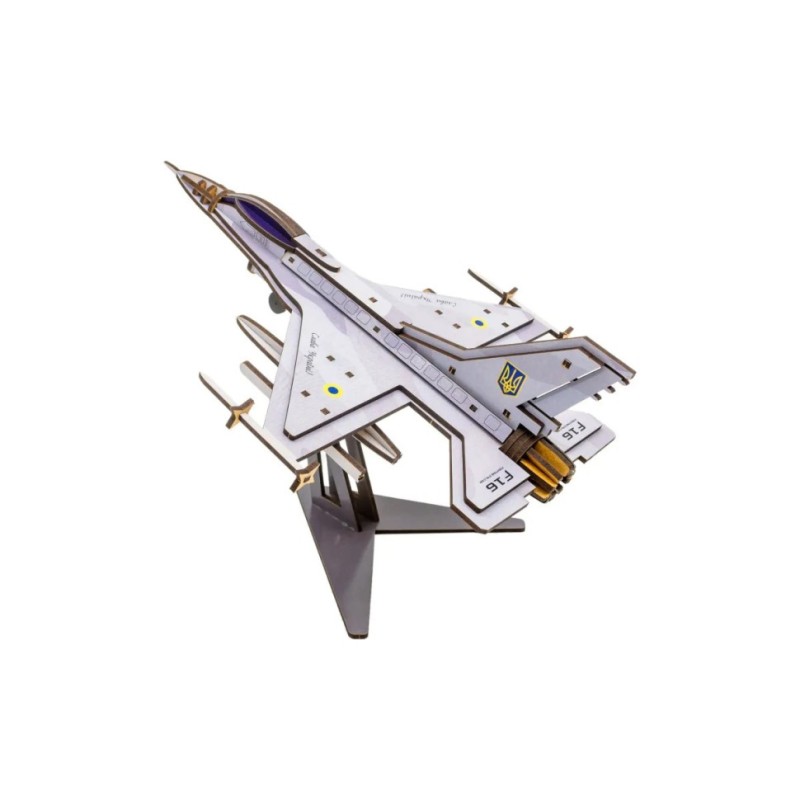 Дерев'яний 3D конструктор "F16" Арт-26913, 79 деталей