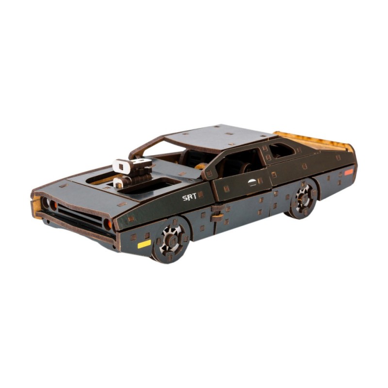 Дерев'яний 3D конструктор "Fast Furious" Puz-62519, 125 деталей, чорний