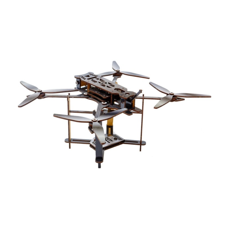 Дерев'яний 3D конструктор "FPV дрон" Puz-00923, 95 деталей