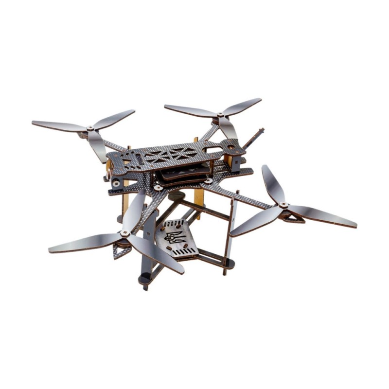 Дерев'яний 3D конструктор "FPV дрон" Puz-00923, 95 деталей