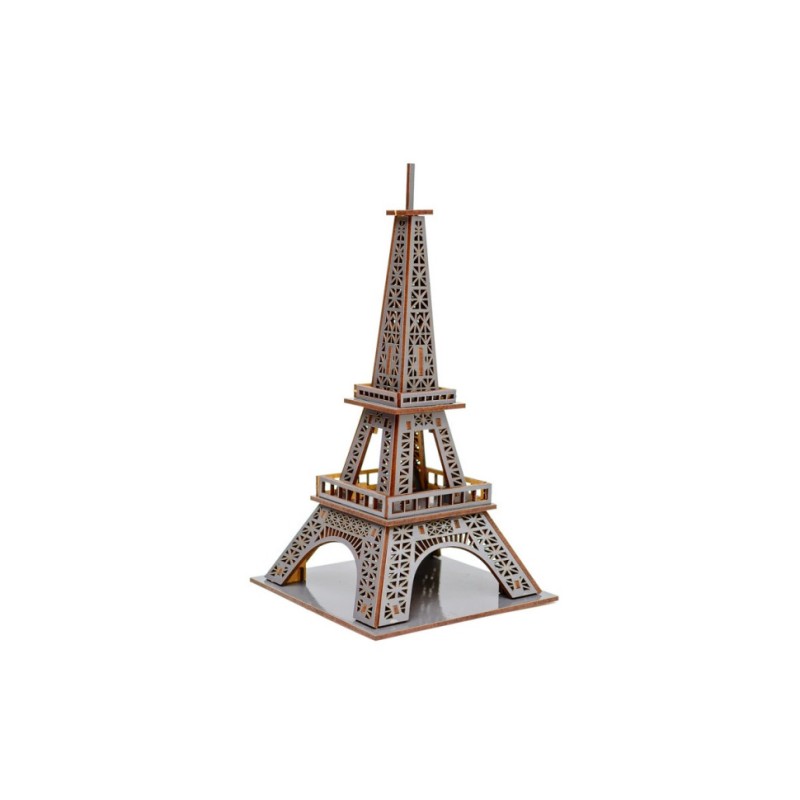Дерев'яний 3D конструктор "Ейфелева вежа" Puz-00925, 58 деталей