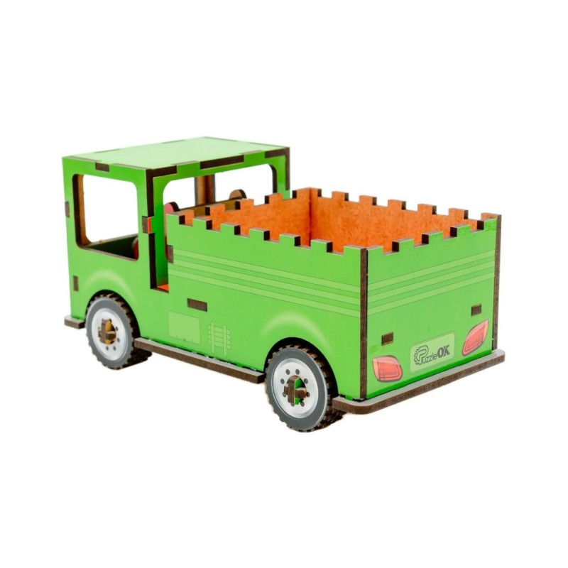 Дитячий дерев'яний 3D конструктор "Вантажівка" Puz-00929, 37 деталей