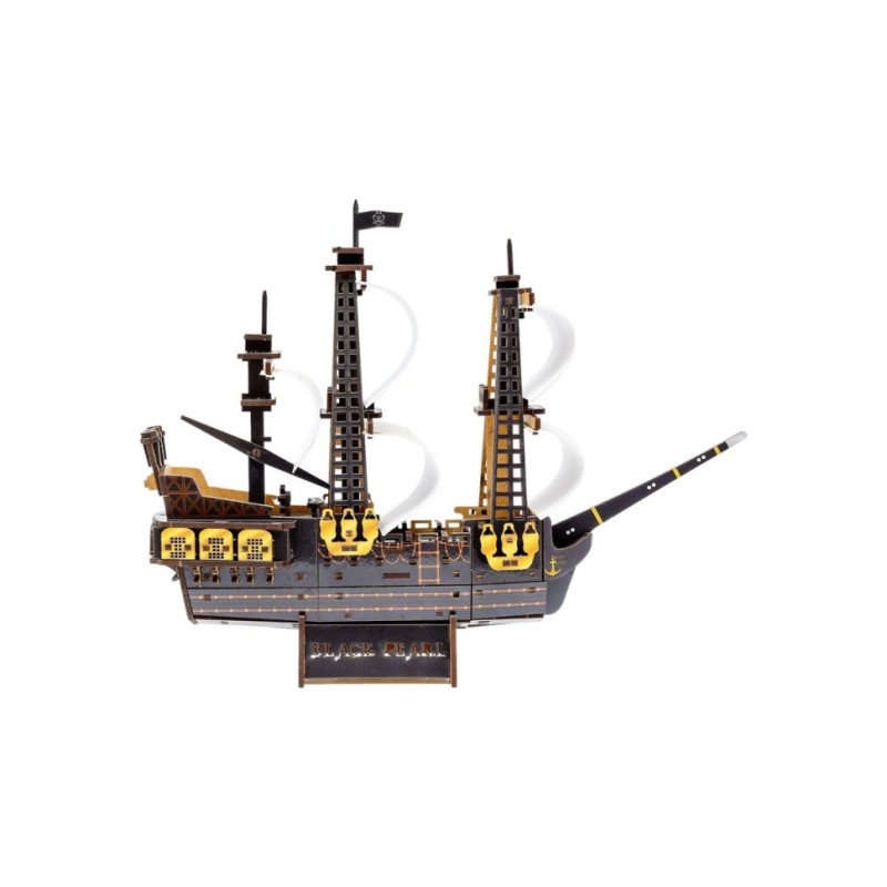 Дерев'яний 3D конструктор "Піратський корабель" Puz-00928, 196 деталей