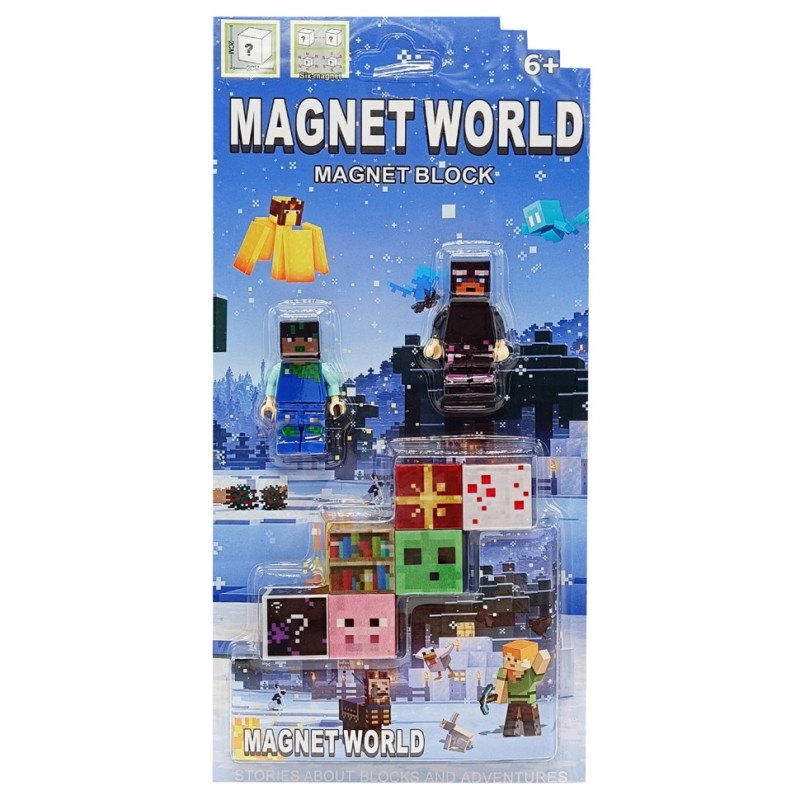 Дитячий магнітний конструктор "Блоки minecraft" S001-9
