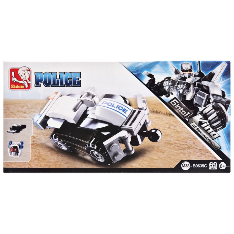 Дитячий конструктор Поліцейська серія Police SLUBAN M38-B0635-3, 69 деталей