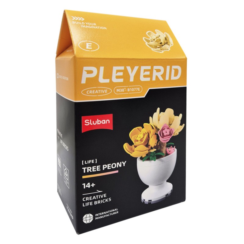 Дитячий конструктор "Квіти у горщику Півонія деревоподібна" SLUBAN M38-B1077E