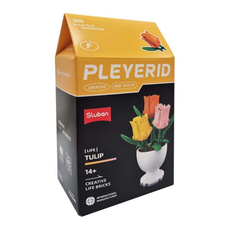 Дитячий конструктор "Квіти у горщику Тюльпан" SLUBAN M38-B1077F