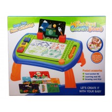 Детская дощечка-столик для рисования 009-2023-5 со штампами Сине-оранжевый