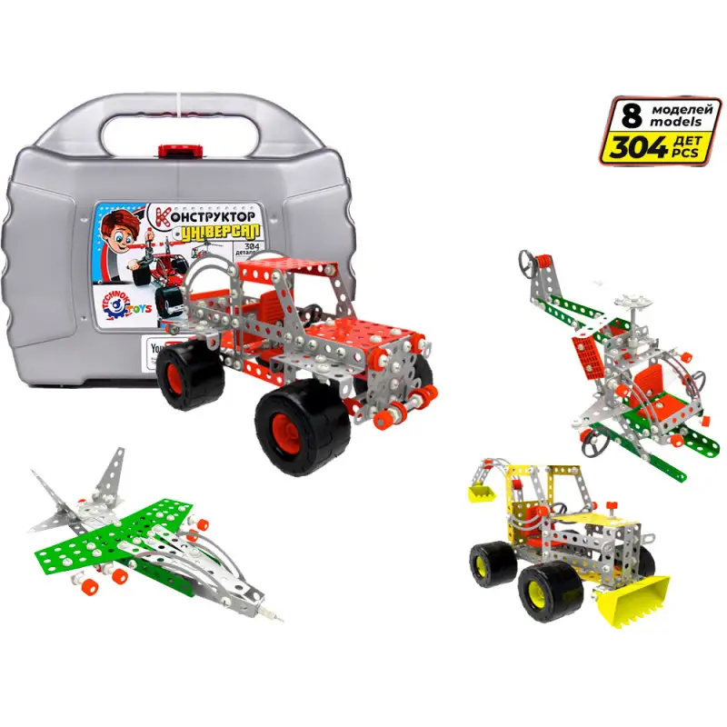 Дитячий Конструктор металевий "Універсал" Технок 3886TXK, 304 деталі