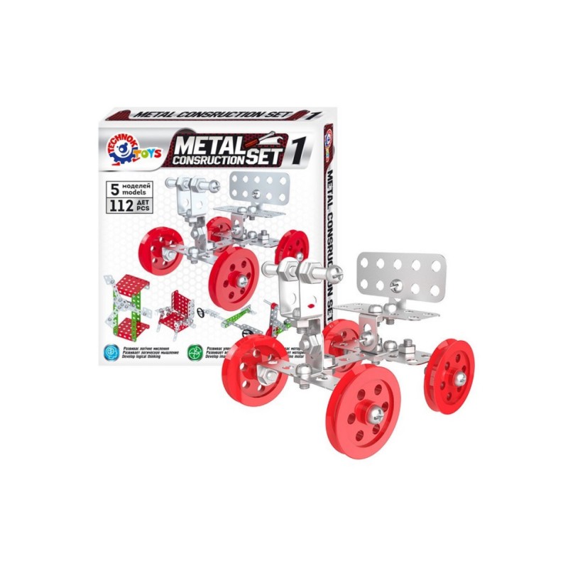 Дитячий "Конструктор металевий" ТехноК 6399TXK, 112 деталей
