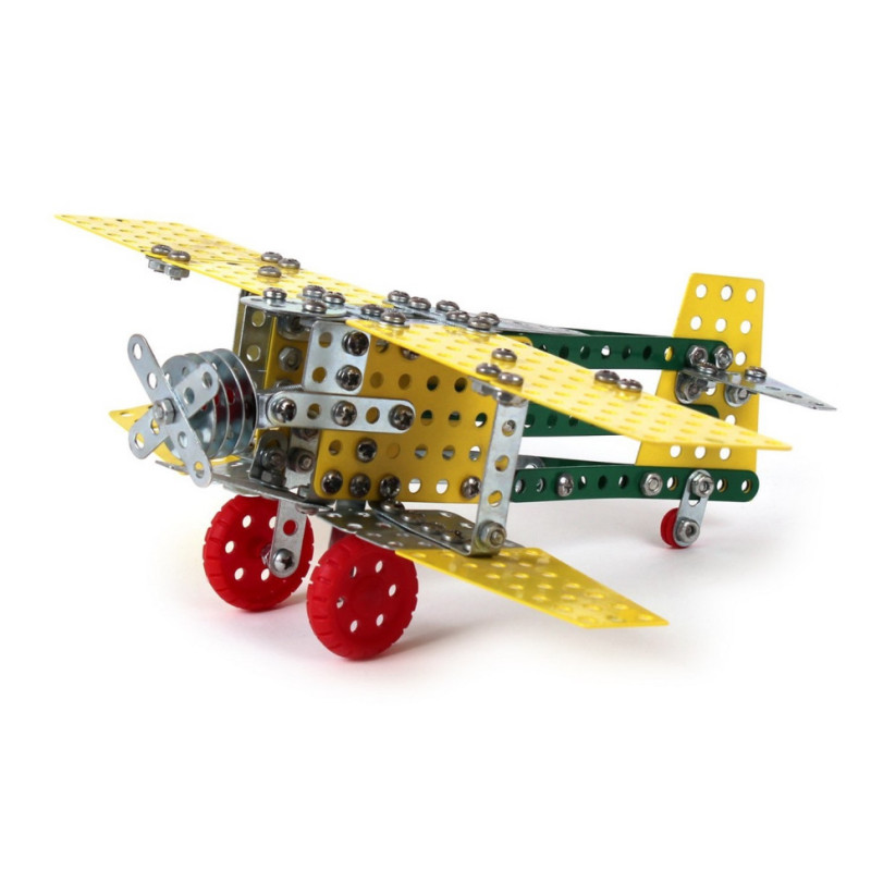Дитячий Конструктор металевий "Літак-біплан" ТехноК 4791TXK, 260 деталей