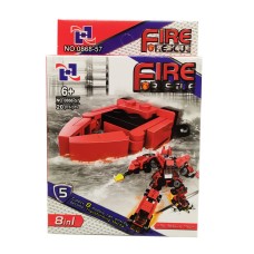 Дитячий конструктор  0868-57 пожежний транспорт Вид 5