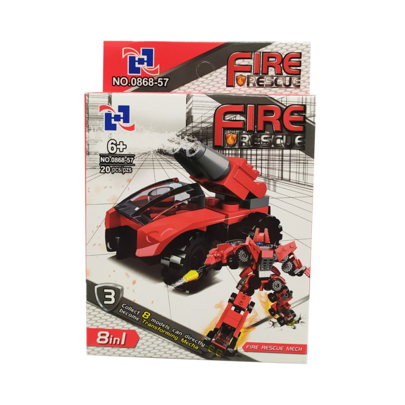 Дитячий конструктор 0868-57 пожежний транспорт Вид 7